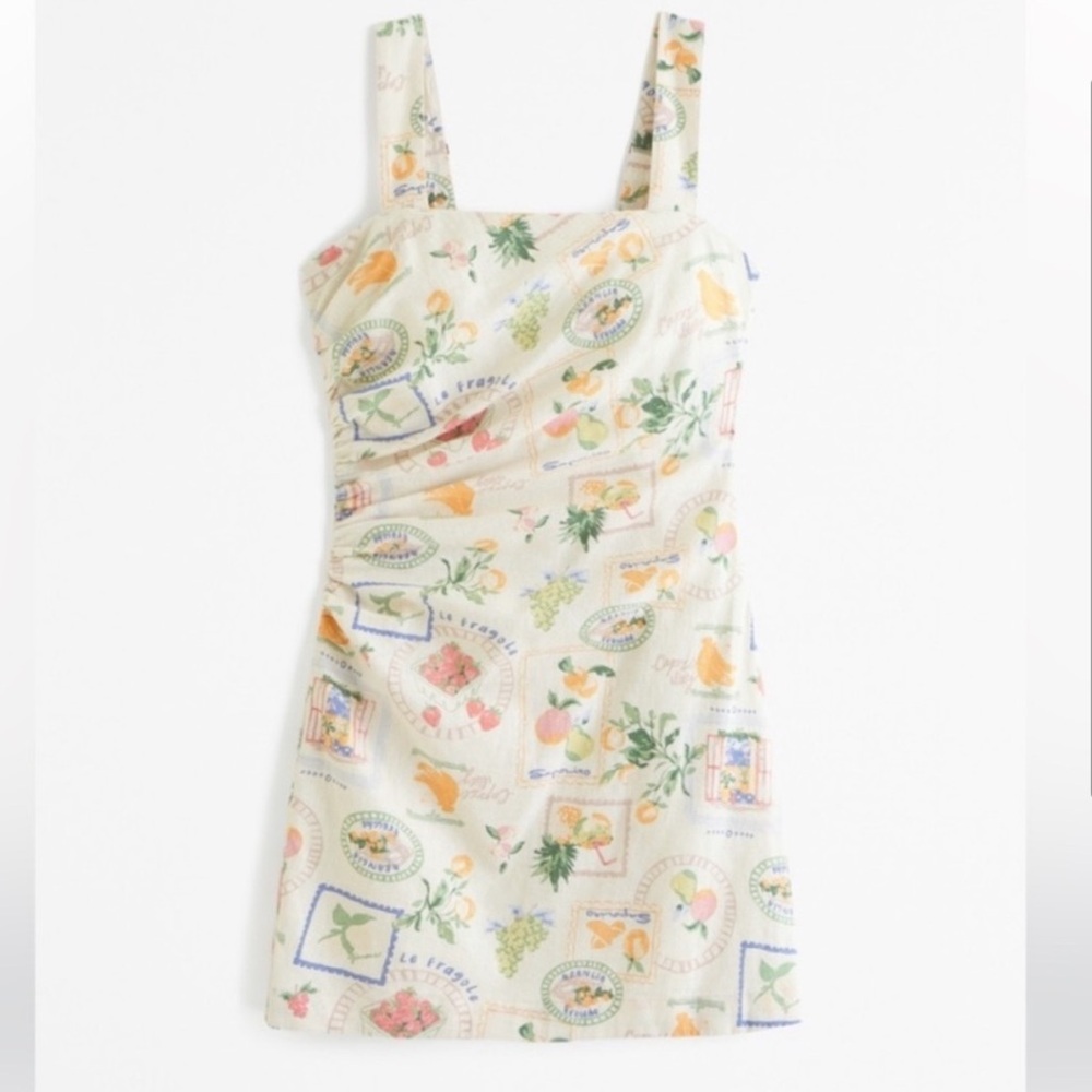 Abercrombie & Fitch Floral Print Dress - Cream